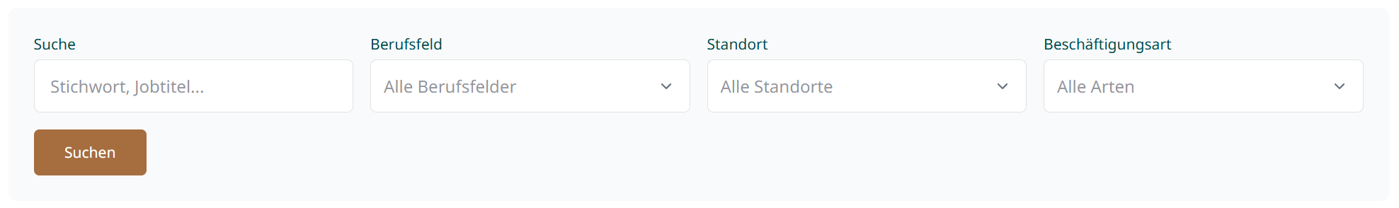 Jobsuche mit Filtern