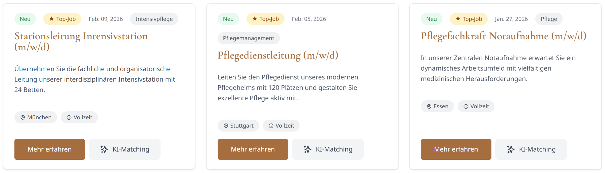 Featured Jobs im Grid